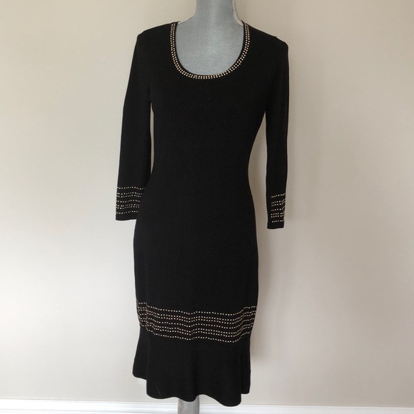 Tommy Hilfiger black dress with studded design. - Picture 3 of 8